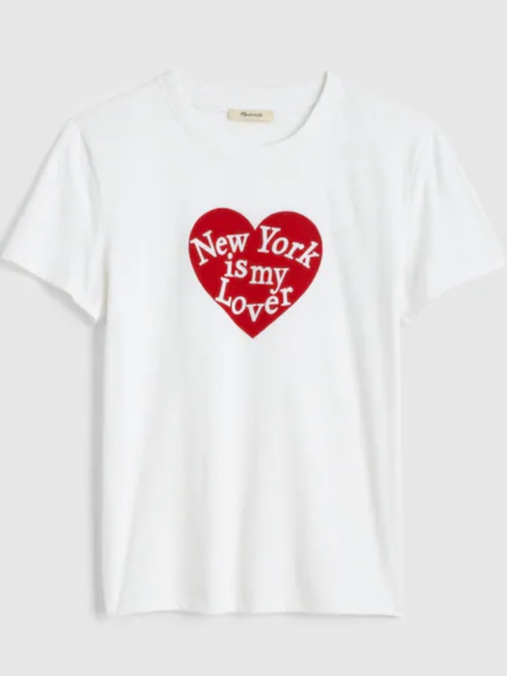 Alexa Chung for Madewell White Tourist Graphic Tee with Red New York Heart